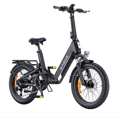 ENGWE L20 3.0 BOOST Sklopivi električni bicikl s punom suspenzijom 20", 250 W, 48 V / 13,5 Ah, domet do 135 km, crni